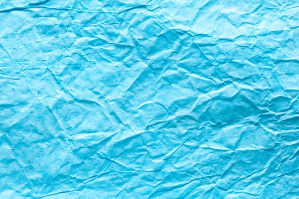 Bild konsistens av skrynkligt blå papper. — Stockfoto