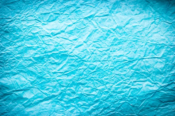 Afbeelding textuur van verfrommeld blauw papier. — Stockfoto
