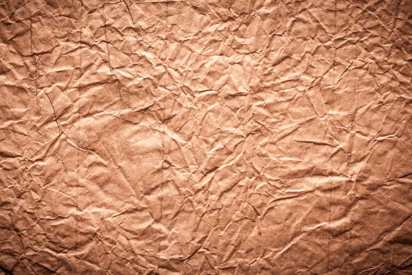 Afbeelding textuur van verfrommeld bruin papier. — Stockfoto