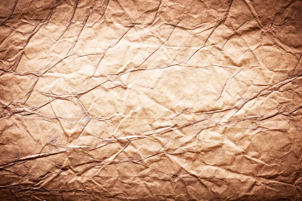 Texture de l'image du papier brun froissé . — Photo