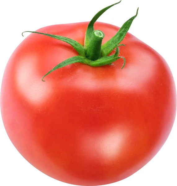 Afbeelding van tomaat op witte achtergrond. het bestand bevat een pad naar — Stockfoto