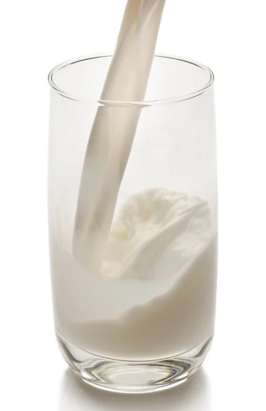 Spritzer Milch aus dem Glas — Stockfoto