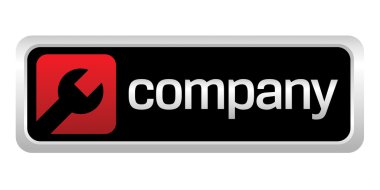 Auto repair shop company logo clipart