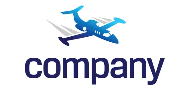 Logo business jet — Vettoriale Stock