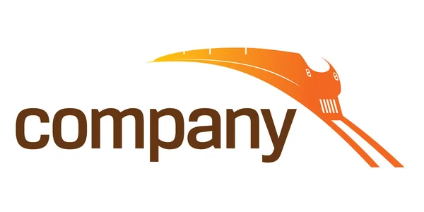Logotipo Empresa Transporte Ferroviário — Vetor de Stock