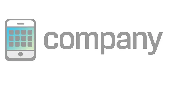事業会社の通信テクノロジーのロゴ — ストックベクタ