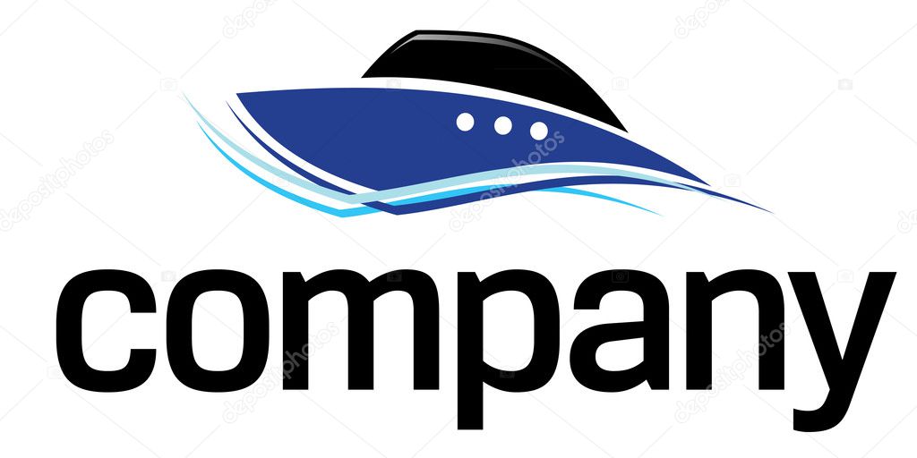 Sport luxury boat icon for company logo.
