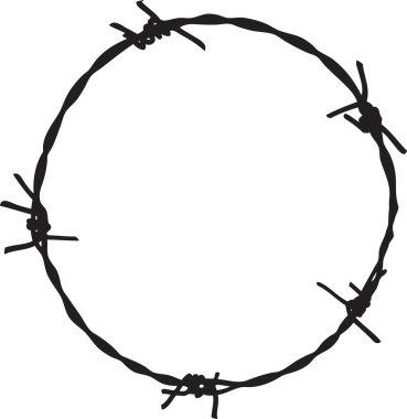 Barbwire frame clipart