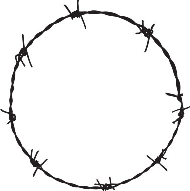 Barbwire frame clipart