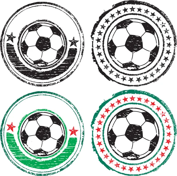 Футбольные марки — стоковый вектор