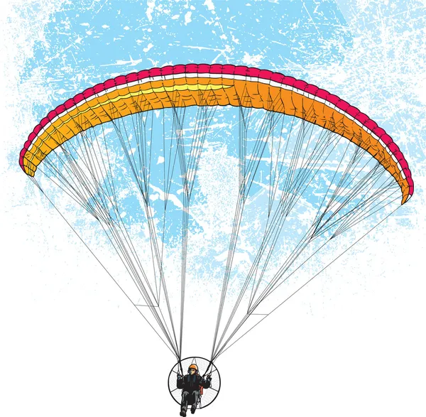 Parachutist vlucht — Stockvector