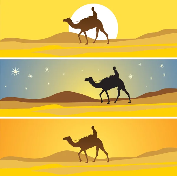 撒哈拉沙漠风景区 — 图库矢量图片