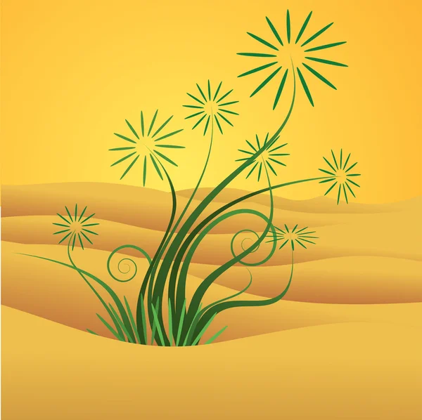 Oasis au Sahara — Image vectorielle