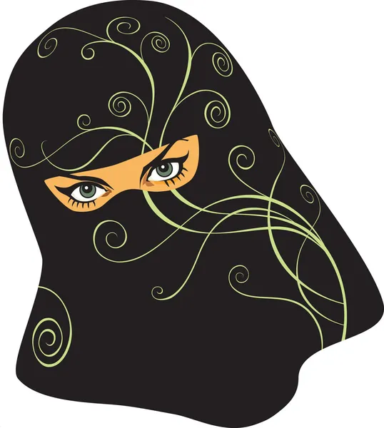 Арабская женщина в яшмаке — стоковый вектор