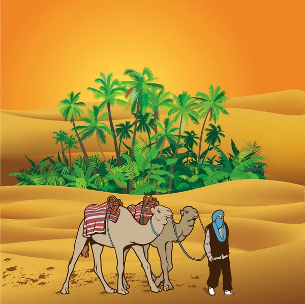 Sahara schilderachtige — Stockvector
