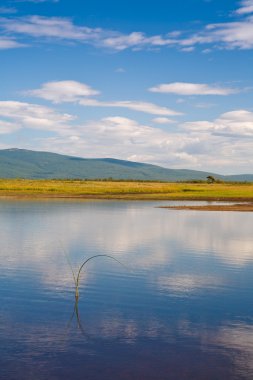 Russian Primorye beautiful lake clipart