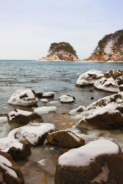 Maravilhosa praia de inverno — Fotografia de Stock