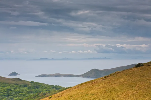 stock image Foggy bay