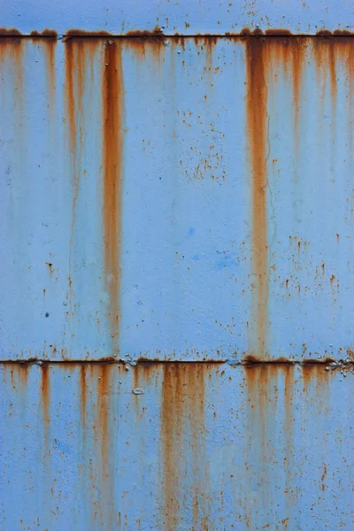 Mavi eski paslı metal — Stok fotoğraf