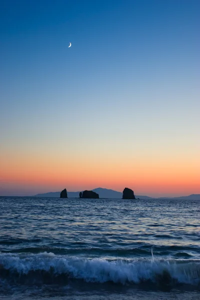 stock image Crimson sunset on the sea