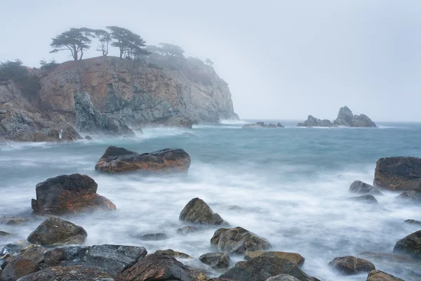 Nebbia serale sul mare — Foto Stock