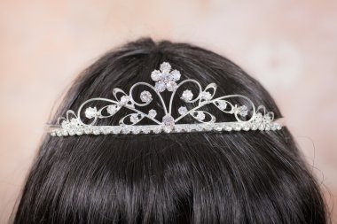 Beautiful tiara with artificial diamonds 1 clipart