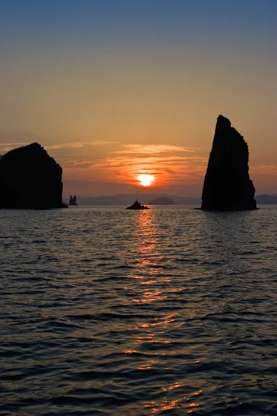 stock image Reflection of the sunset in the sea