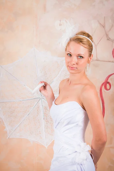 Pretty slim young bride 2 Royalty Free Stock Images