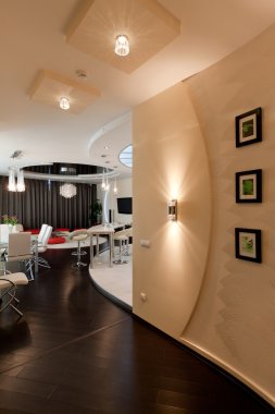 güzel modern salon, Yumuşak divanlar