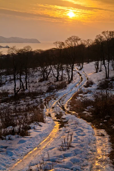 Icy road — Stock Photo, Image