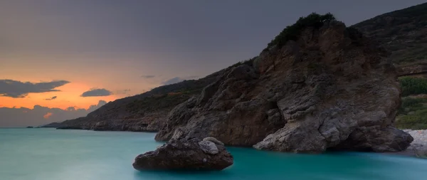 Panorâmica da paisagem marinha grega — Fotografia de Stock