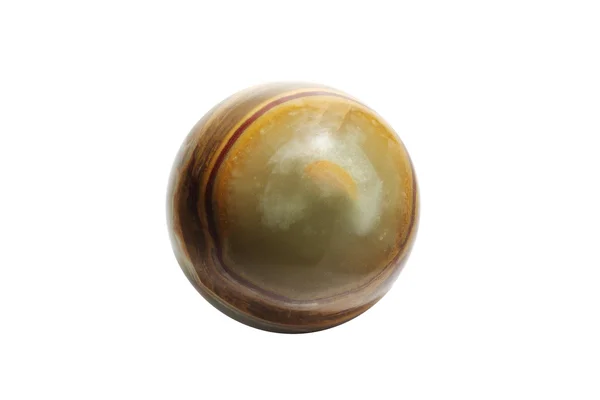 Beaming ônix bola isolada sobre fundo branco — Fotografia de Stock