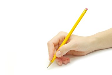 Pencil in hand clipart