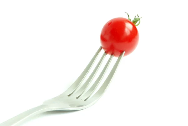 stock image Tomato on the fork