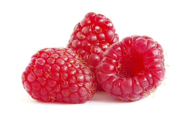 Fresh Raspberry Fruits Isolated White Background — Stock Photo, Image