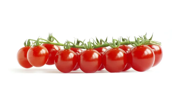 Wiśniowe Pomidory Białym Tle Białym Tle — Zdjęcie stockowe