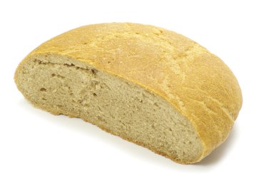 ekmek beyaz arkaplanda izole edildi