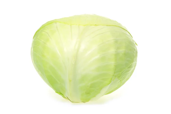 Stock image Head of green cabbage vegetable isolated on white background