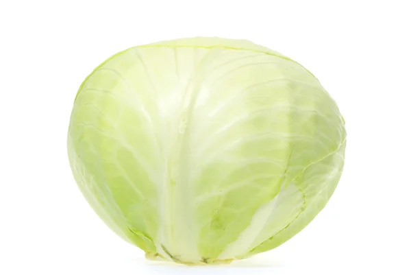 Stock image Head of green cabbage vegetable isolated on white background