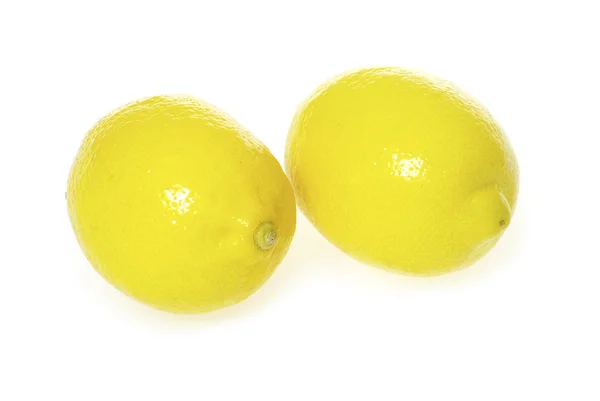 Beyaz Arkaplanda Izole Edilmiş Limonlar — Stok fotoğraf