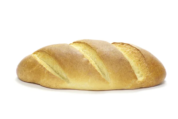 Beyaz Arka Planda Bir Somun Ekmek — Stok fotoğraf