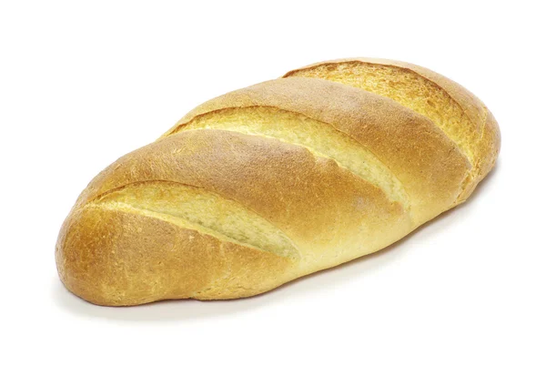 一条面包被隔绝在白色背景 — 图库照片