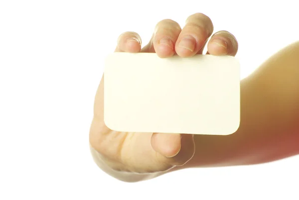 Kartenrohlinge in einer Hand — Stockfoto