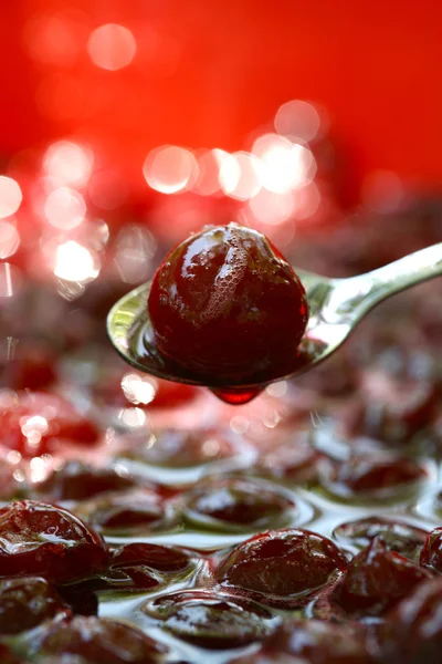 stock image Cherry marmelade background