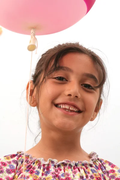 Kleine Mädchen Und Luftballon — Stockfoto