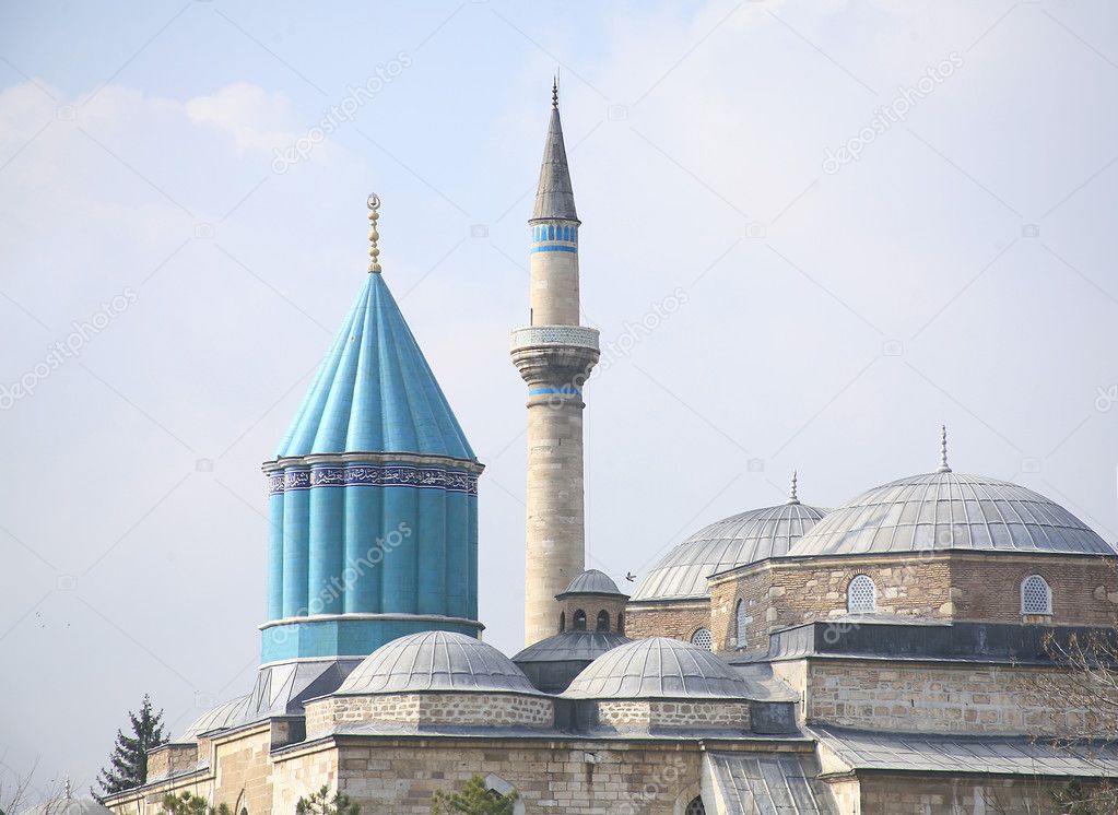 Mevlana museum mosque in Konya, Turkey