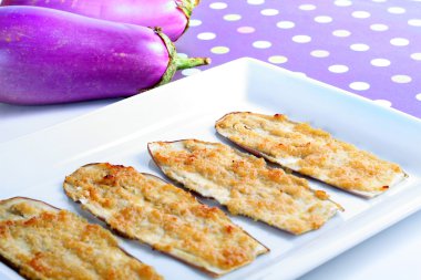 Shot of eggplant miso appetizer clipart