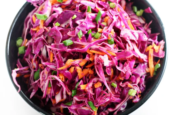 Red cabbage slaw up close — Stock Photo, Image