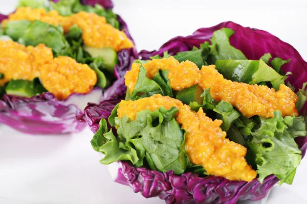 Shot Salad Miso Dressing — Stock Photo, Image