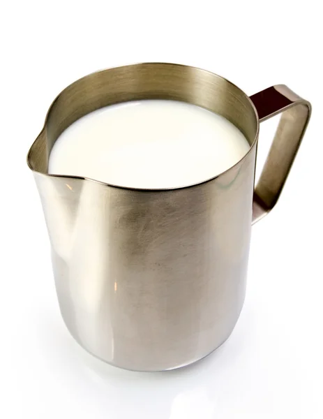 Stainless Steel Pitcher Isolated White — Stock Photo, Image